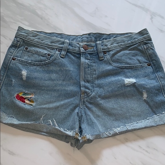 BDG x Rifle Paper Co Pocket Mid Rise Denim Shorts - Picture 4 of 8
